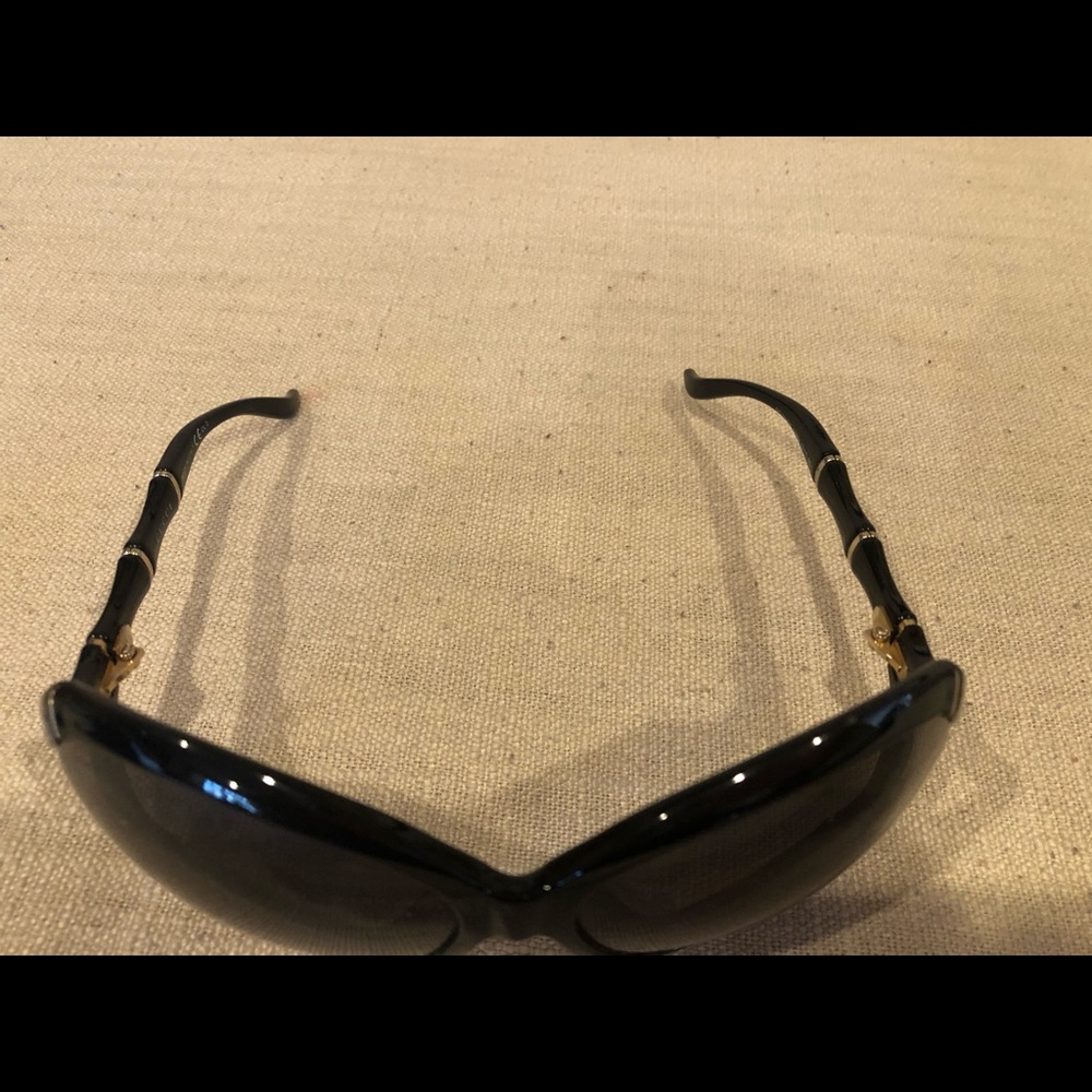 Gucci Black Bamboo Sunglasses - Picture 2 of 5